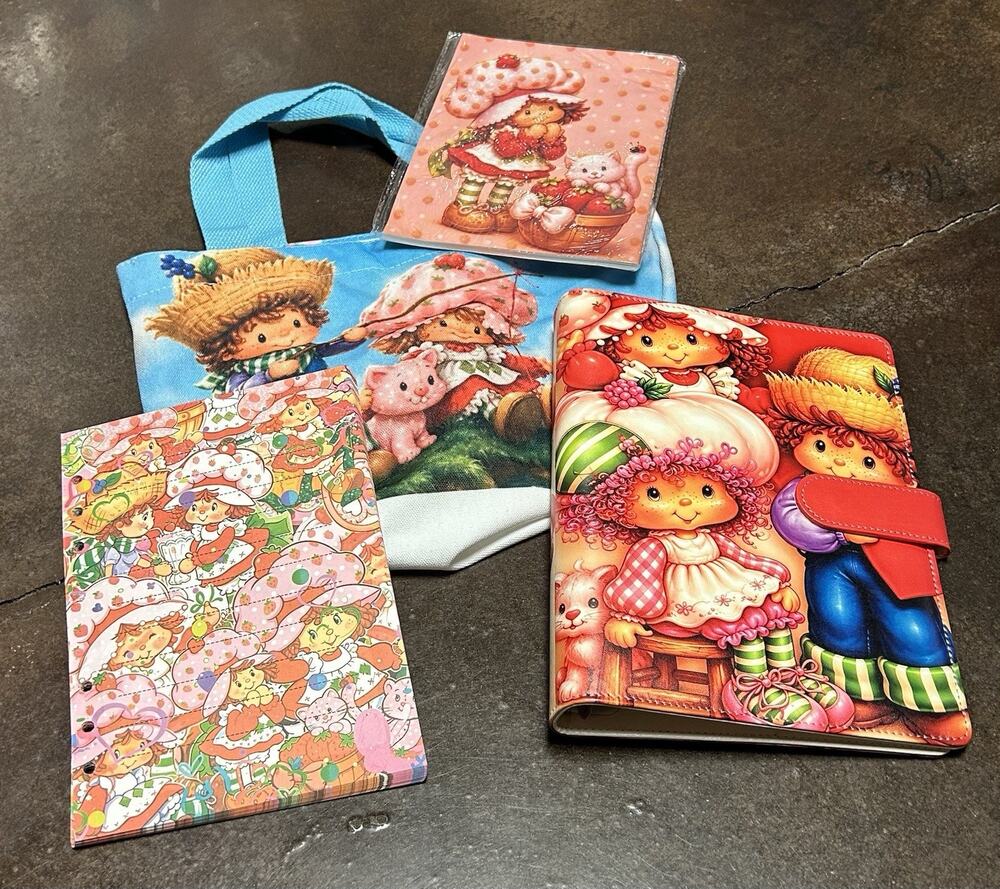 Strawberry Shortcake A5 Binder w/ Printed Stationery paper & Tote